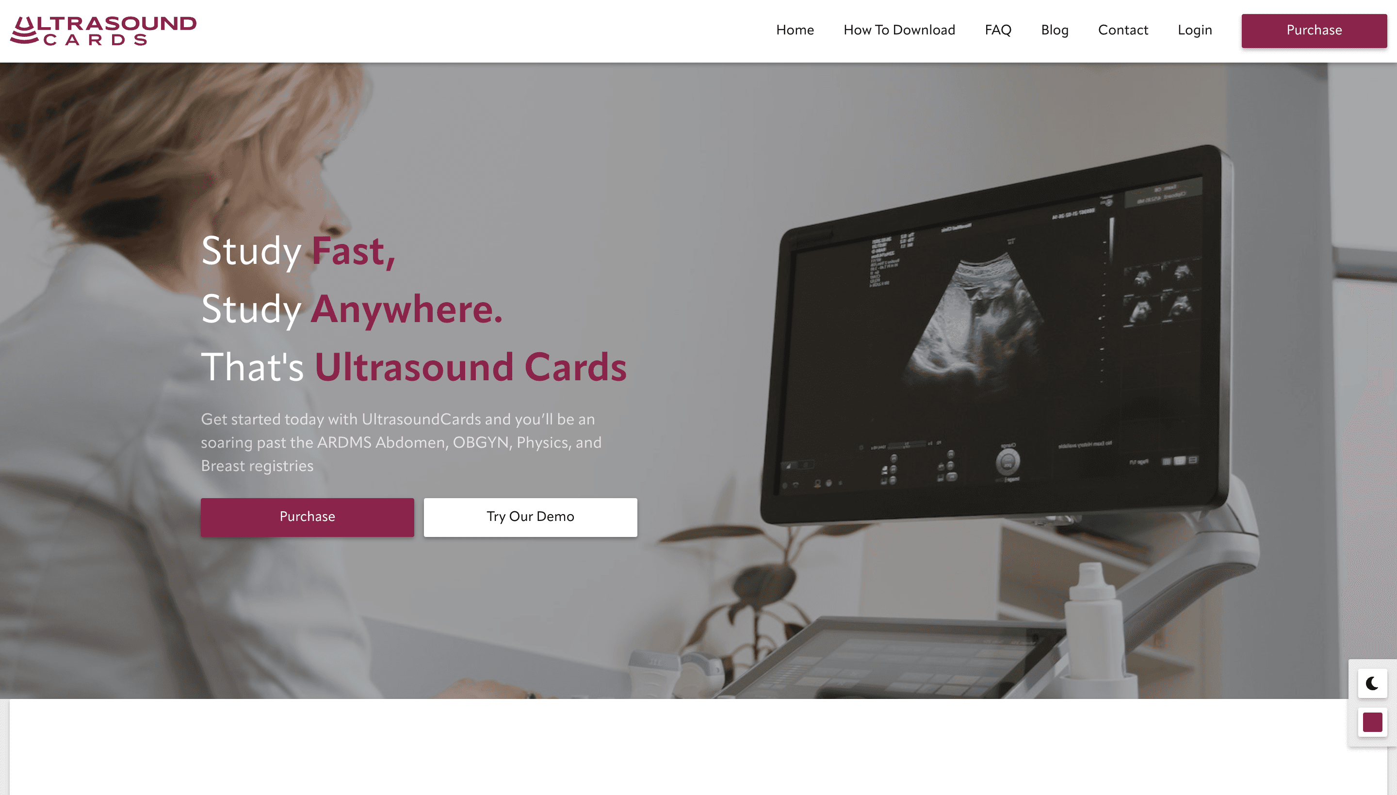 Ultrasound Cards Marketing Website